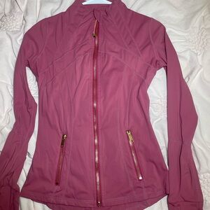 Gold zipper pink lulu jacket
